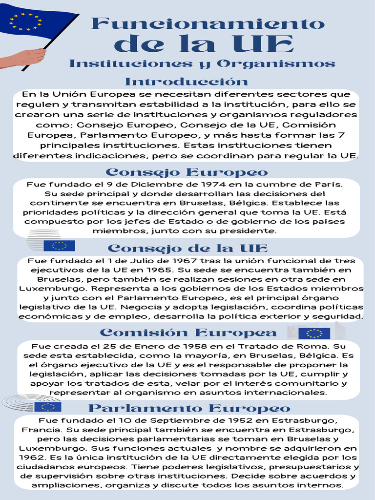 Instituciones de la Unión Europea | PDF | Unión Europea | Parlamento ...