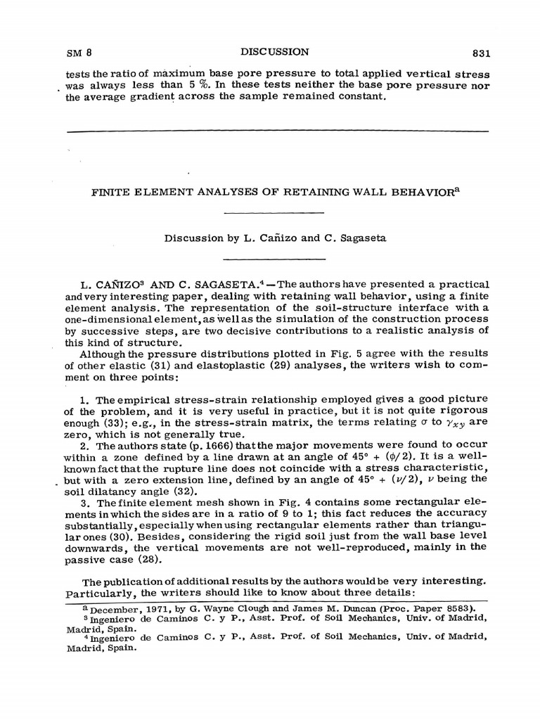 Cáío Sagaseta 2021 Discussion of Finite Element Analyses of Retaining ...