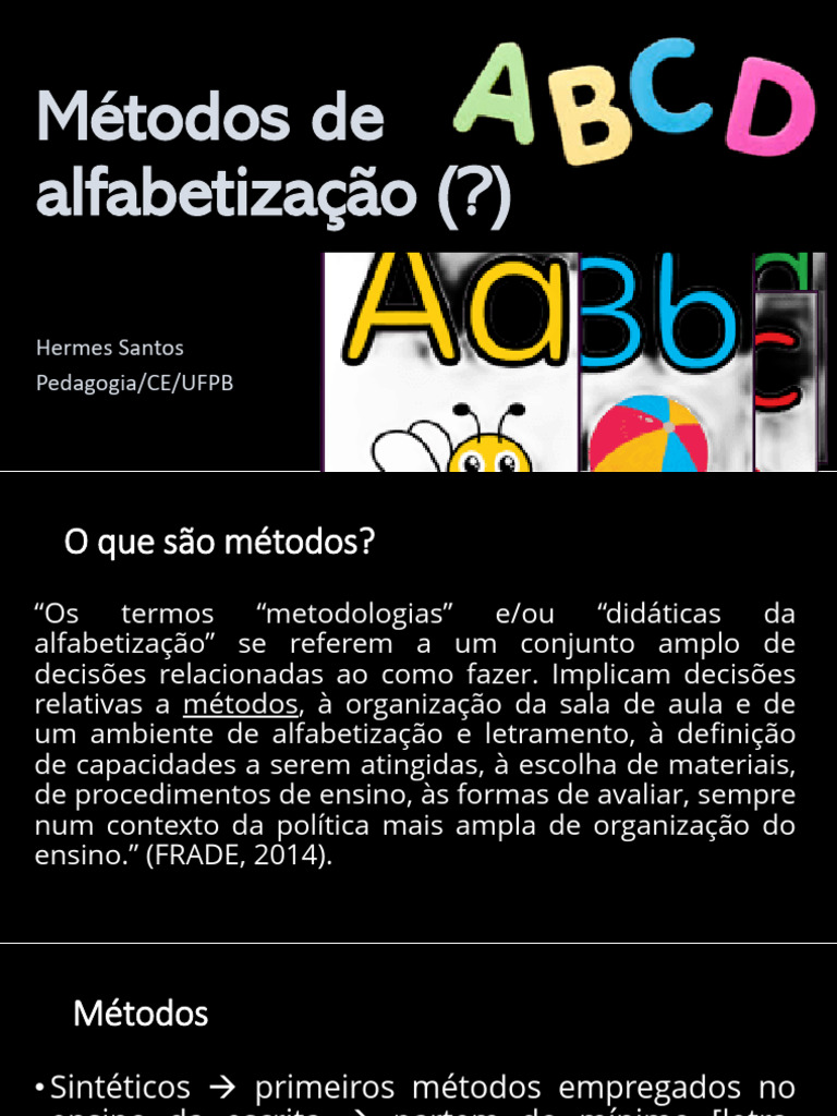 Métodos de Alfabetização: Tipos e Práticas | PDF | Alfabetização | Fonema