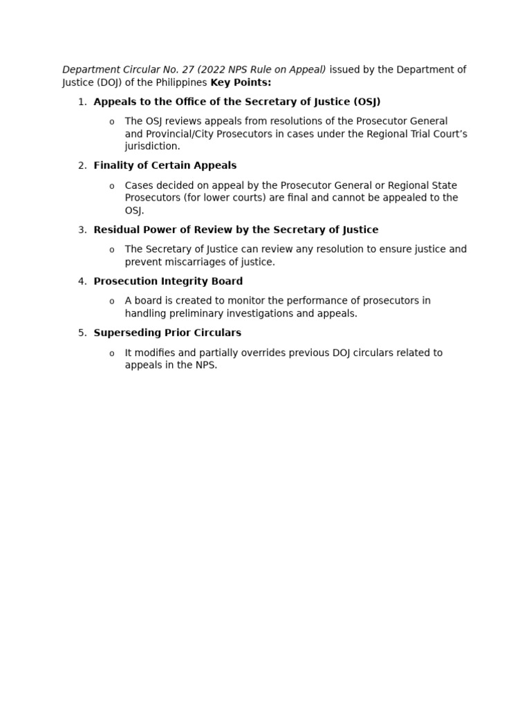 Appeal Keypoints | PDF