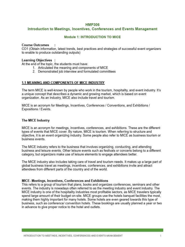 Module 1-Introduction To Mice | PDF | Augmented Reality | Tourism