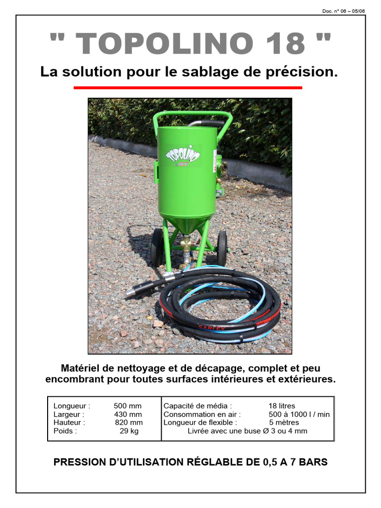 Sablage de précision avec Topolino 18 | PDF