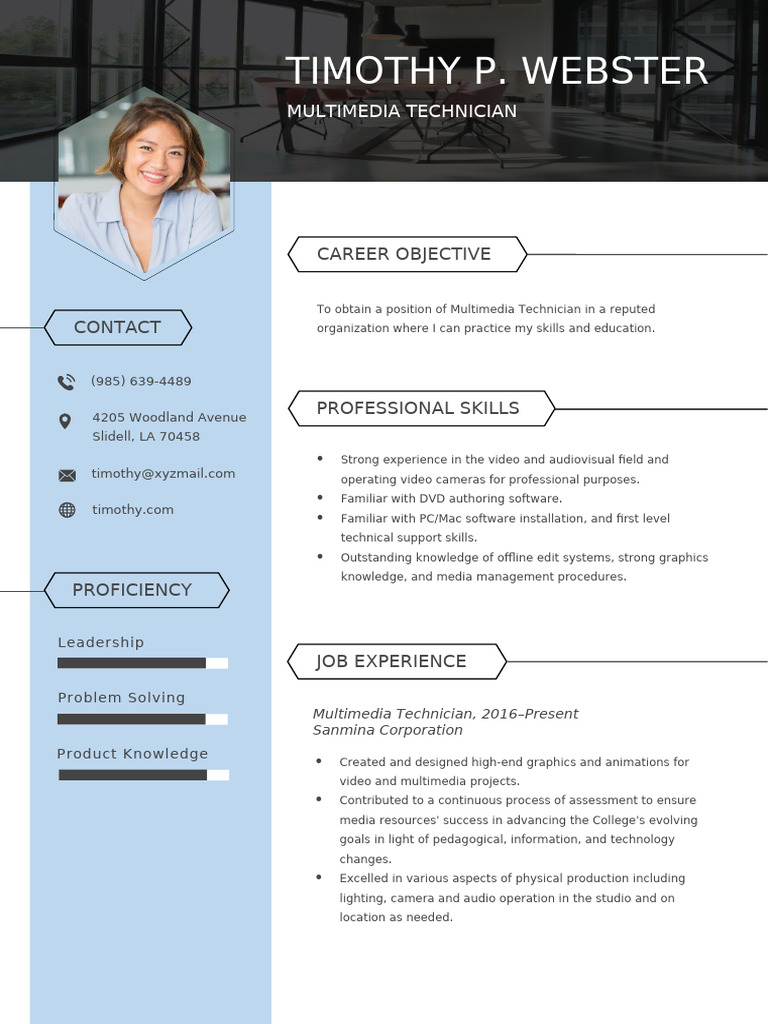 Multimedia Technician Resume A4 | PDF | Multimedia | Computing