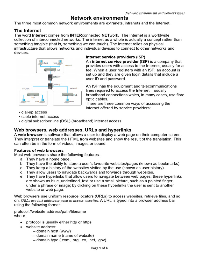 Understanding Network Types and Environments | PDF | World Wide Web ...