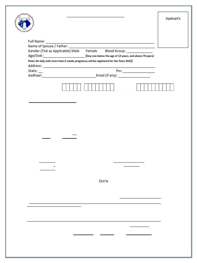 Application Form 2025 1 | PDF