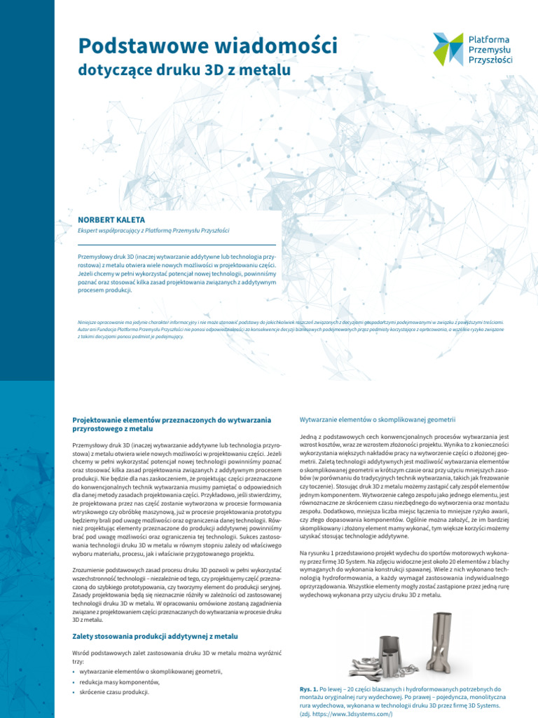 Opracowanie FPPP Druk 3d W Metalu | PDF