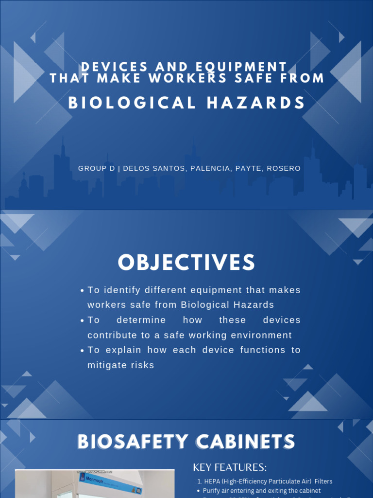 Essential Equipment for Biological Safety | PDF | Personal Protective ...