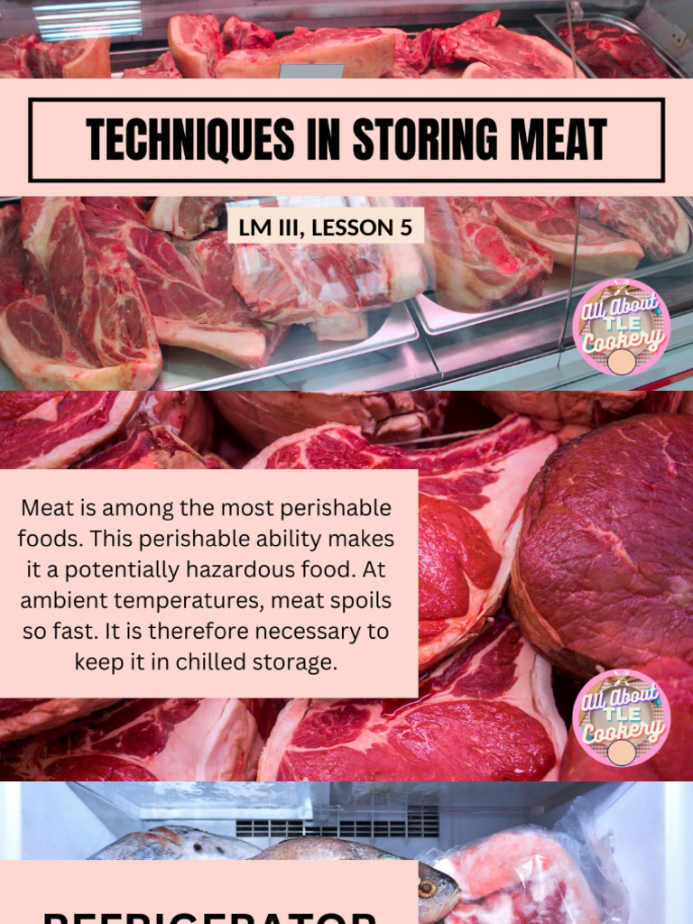 Techniques in Storing Meats | PDF