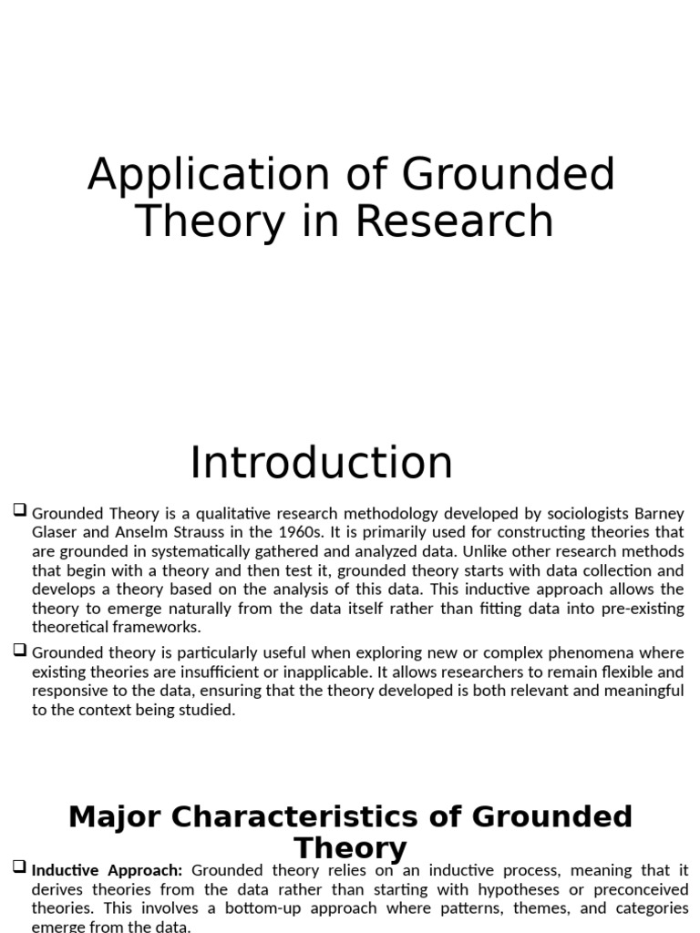 Grounded Theory Applications | PDF | Theory | Science