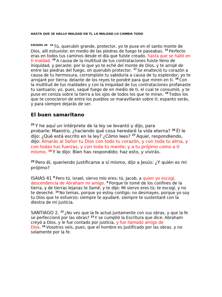 La Maldad y la Justicia en la Fe | PDF