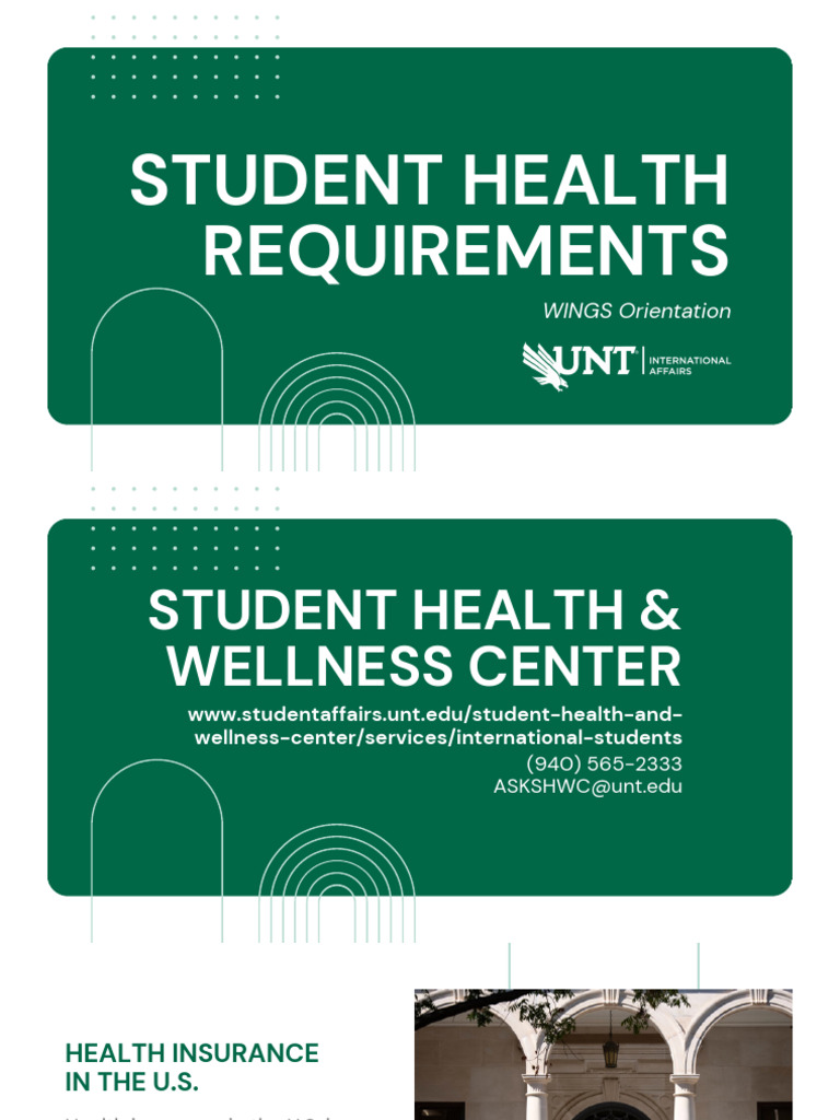 UNT International Student Health Guide | PDF | Tuberculosis | Public Health