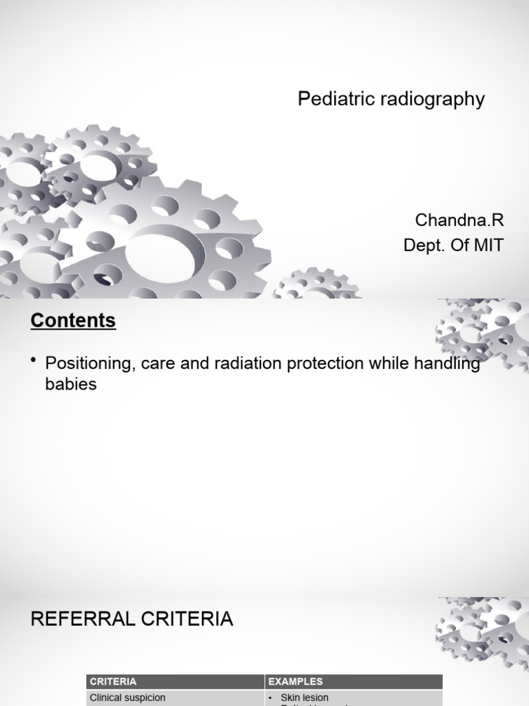 Pediatric Radiography Techniques Guide | PDF | Radiography | Clinical ...