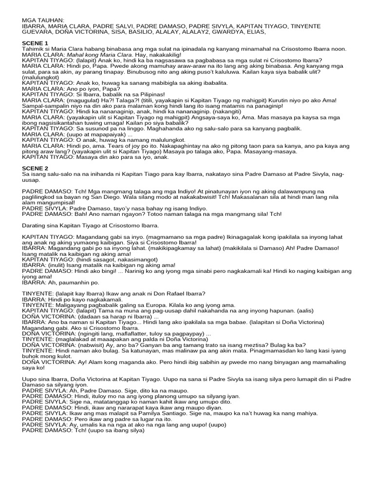 Noli Me Tangere Script Rizal | PDF