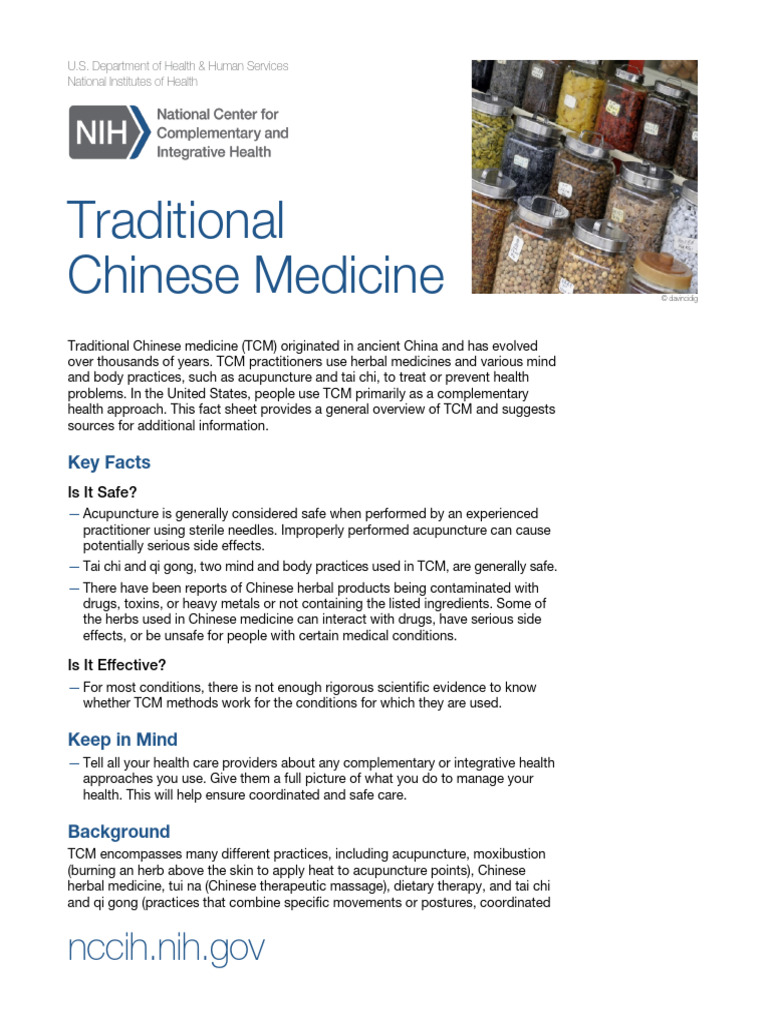 Overview of Traditional Chinese Medicine | PDF | Traditional Chinese ...