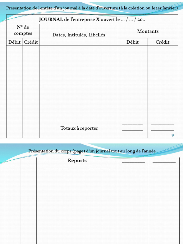 Exemple de journal comptable 2023 | PDF