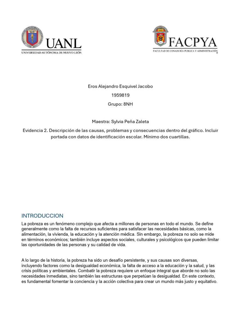 Causas y Consecuencias de la Pobreza | PDF | Pobreza | Pobreza e indigencia