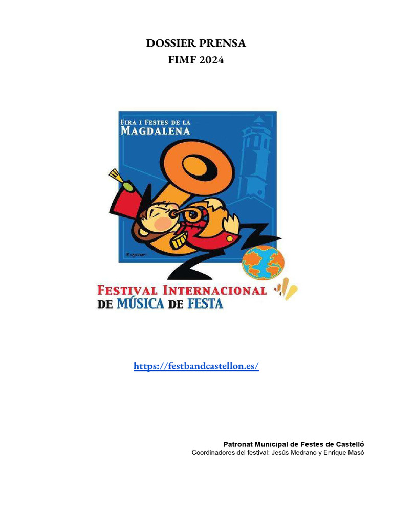 Festival Internacional de Música FIMF 2024 | PDF | Puerto Rico | Nueva ...