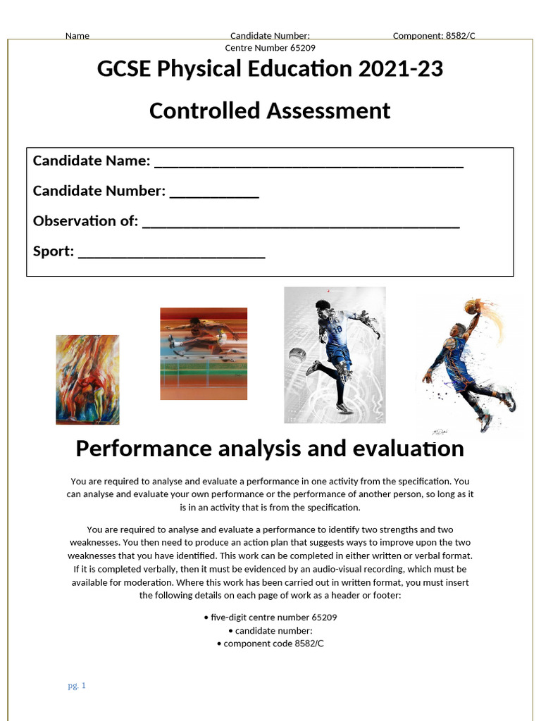 Performance Analysis in PE Coursework | PDF | Weakness | Defender ...