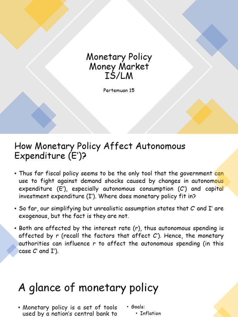 Impact of Monetary Policy on Expenditure | PDF | Interest | Monetary Policy