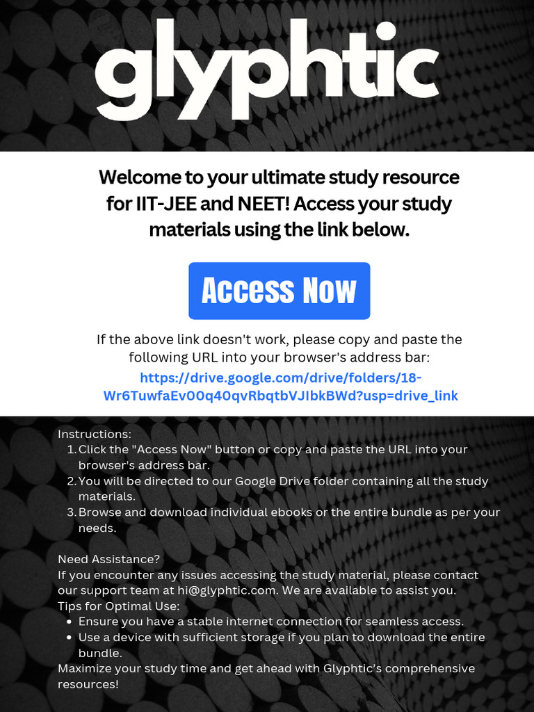 IIT-JEE and NEET Study Resources Access | PDF