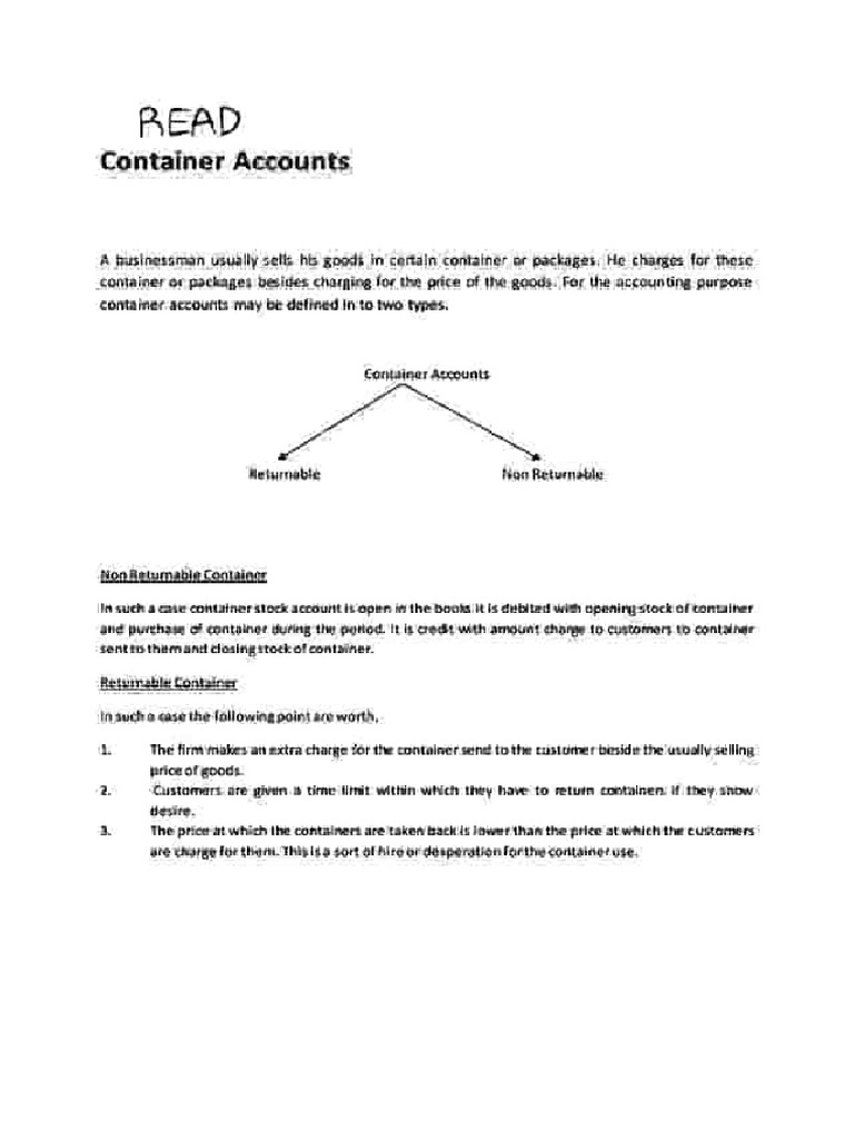 Container Account | PDF