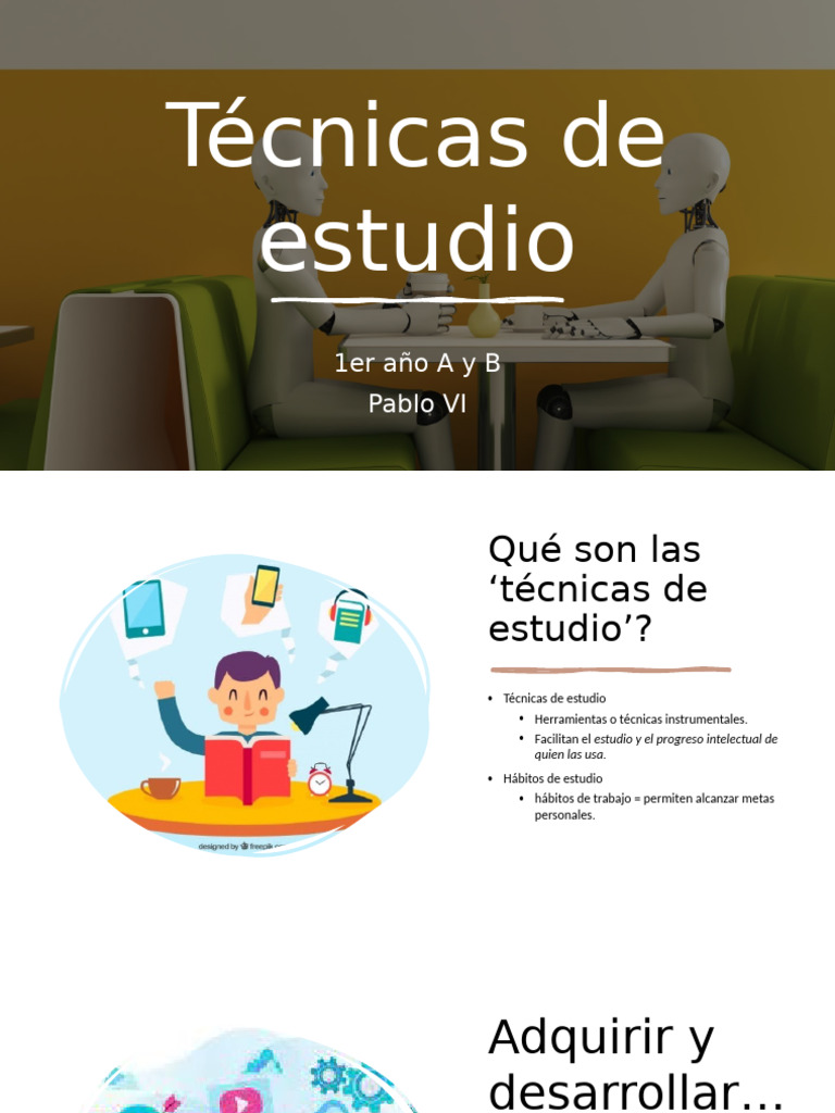 Técnicas de Estudio para Primer Año | PDF | Habilidades de estudio ...