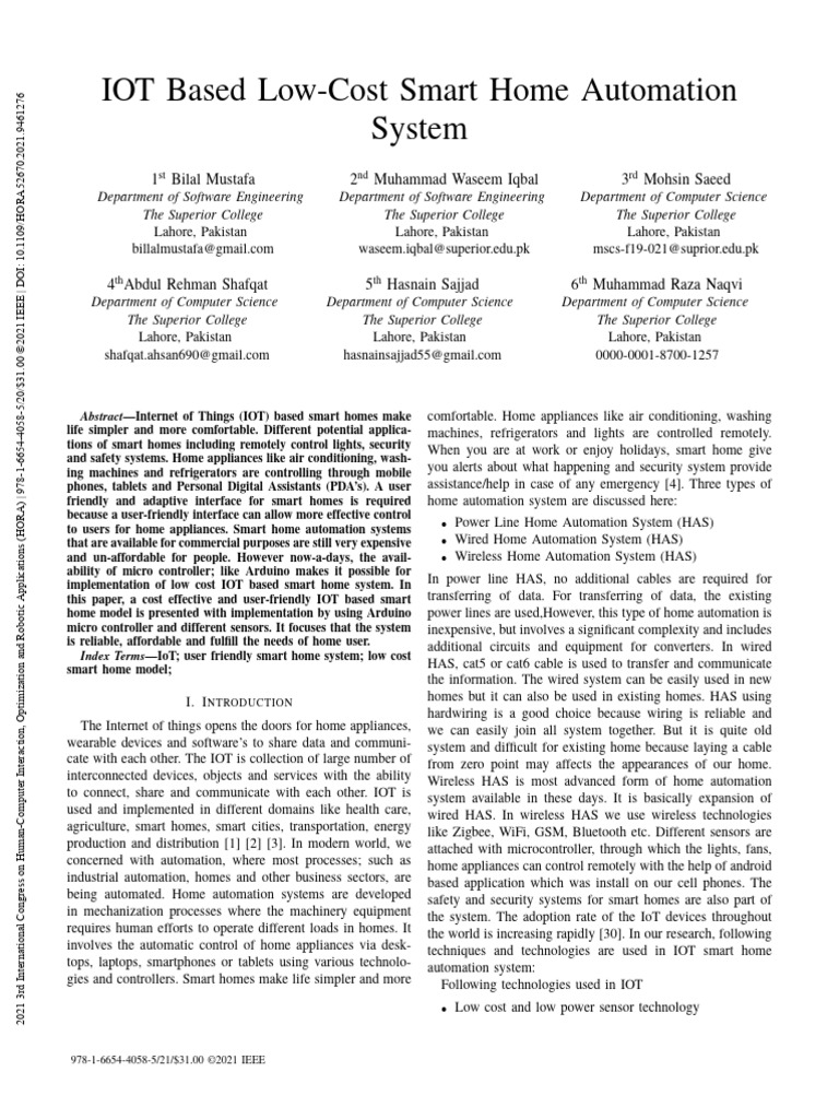 PDF 21 | PDF | Home Automation | Internet Of Things