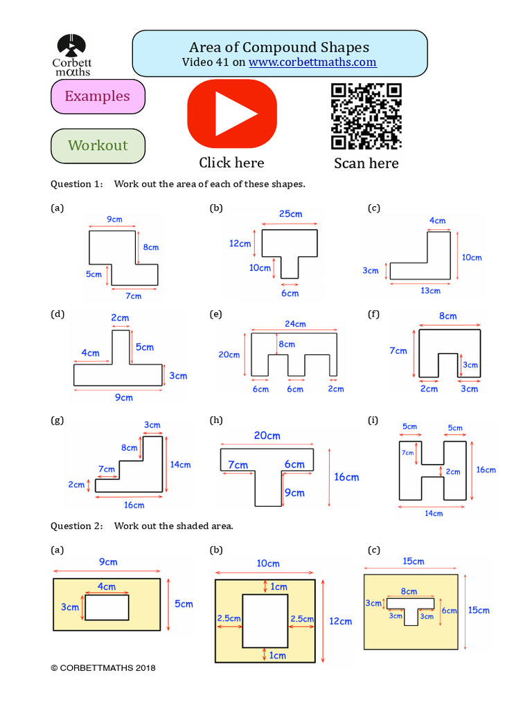 Area of Compound Shapes PDF - 250215 - 131312 | PDF