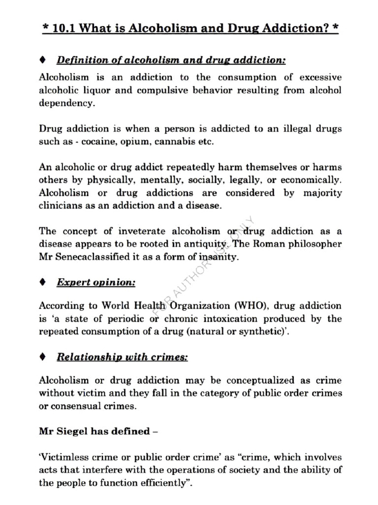 Alcoholism and Drug Addiction | PDF | Alcoholism | Drugs