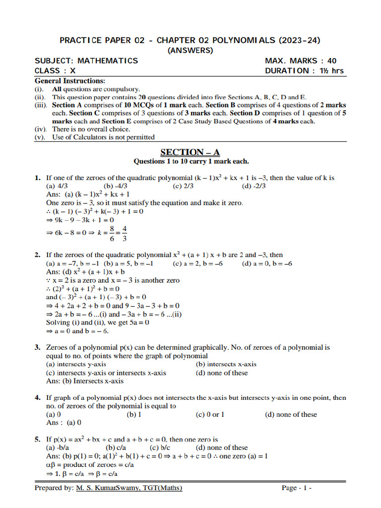 Polynomial | PDF