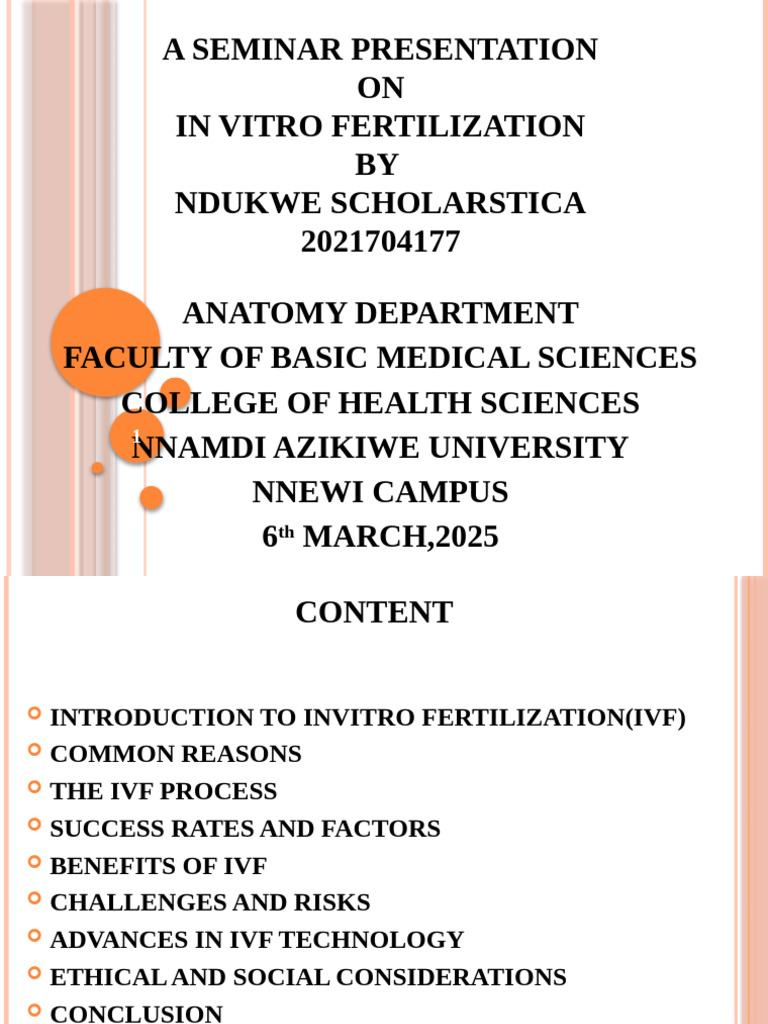IVF BY SCHOLAR done | PDF | In Vitro Fertilisation | Infertility