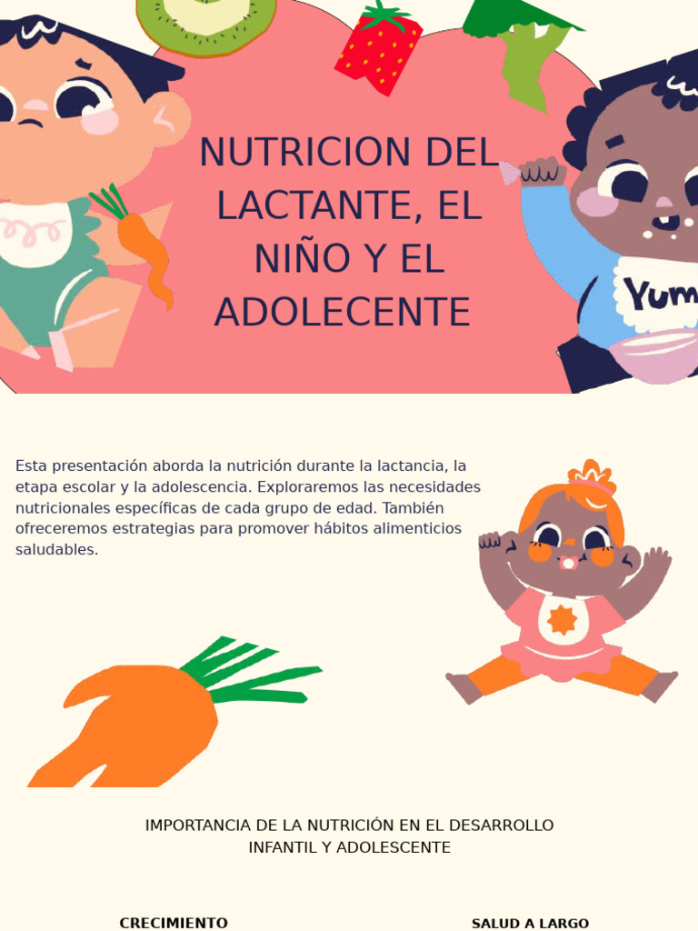 Nutrición en Lactantes, Niños y Adolescentes | PDF | Nutrición | Dieta ...
