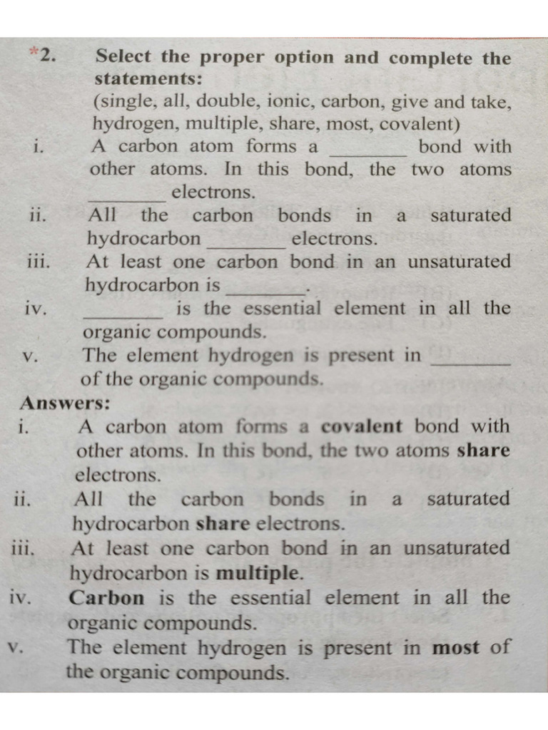 Sci I Chapter 13 Carbon An Important Element | PDF