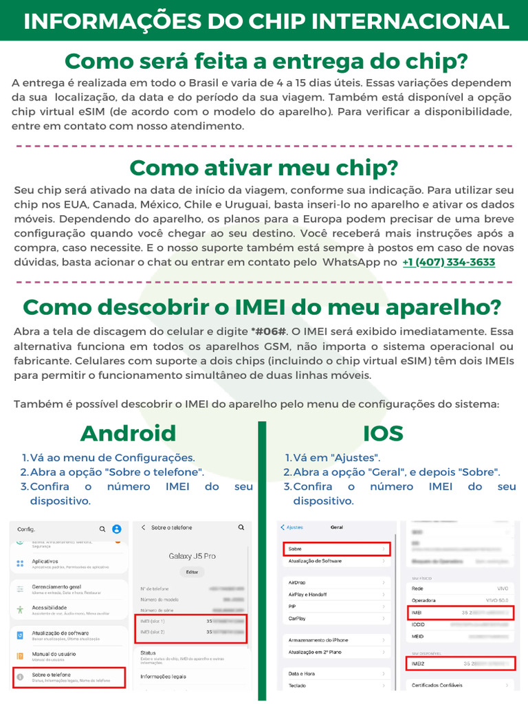 Informaã Ã Es Do Chip Internacional | PDF