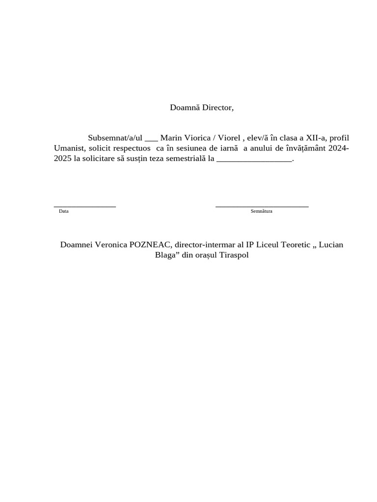 Cerere Examen La Solicitare | PDF