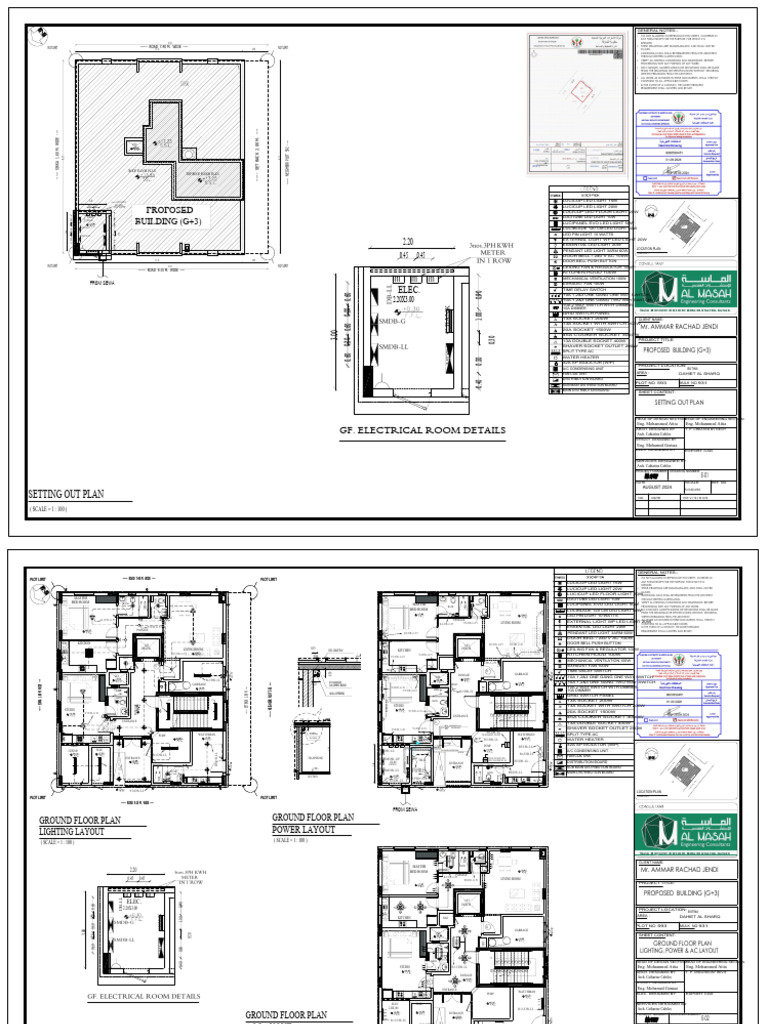 Proposed G+3 Building Setting Out Plan | PDF | Machines | Home Appliance