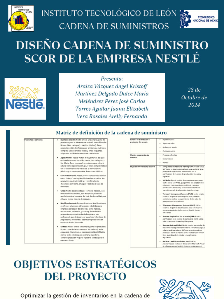 Optimización de la Cadena de Suministro Nestlé | PDF | Cadena de ...