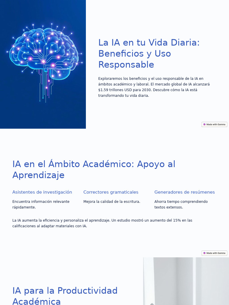 La IA en Tu Vida Diaria Beneficios y Uso Responsable | PDF ...