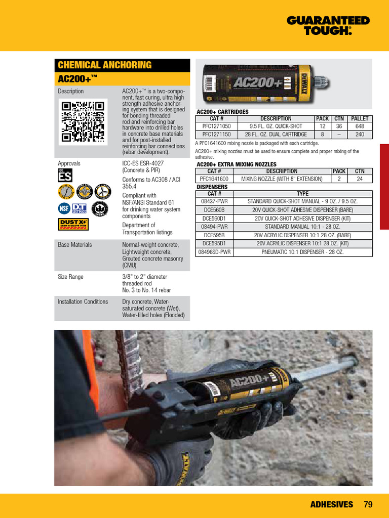 Ficha Tecnica Ac200+ | PDF | Concrete | Structural Engineering