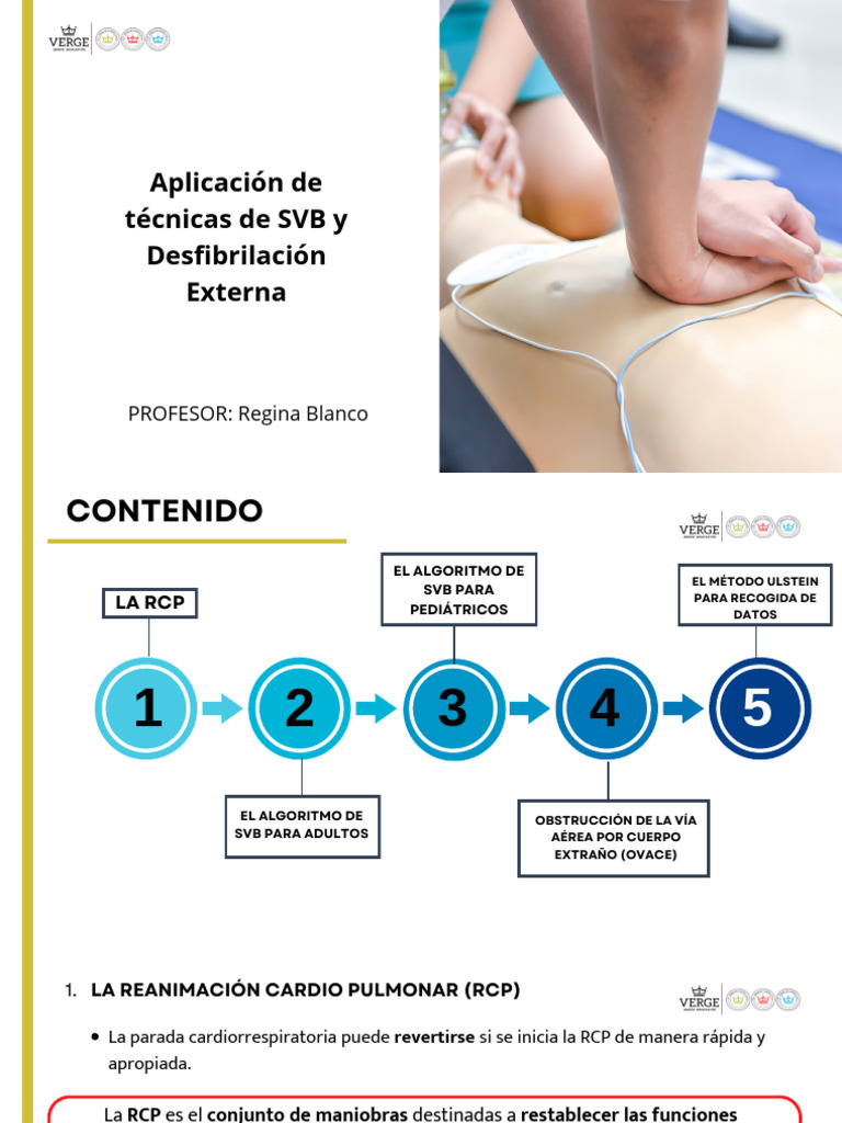 Técnicas de SVB y RCP en Emergencias | PDF | Reanimación cardiopulmonar ...