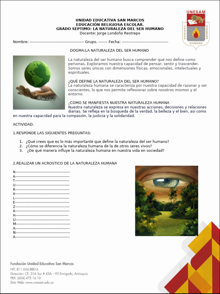 Naturaleza del Ser Humano en Educación | PDF | La naturaleza humana ...