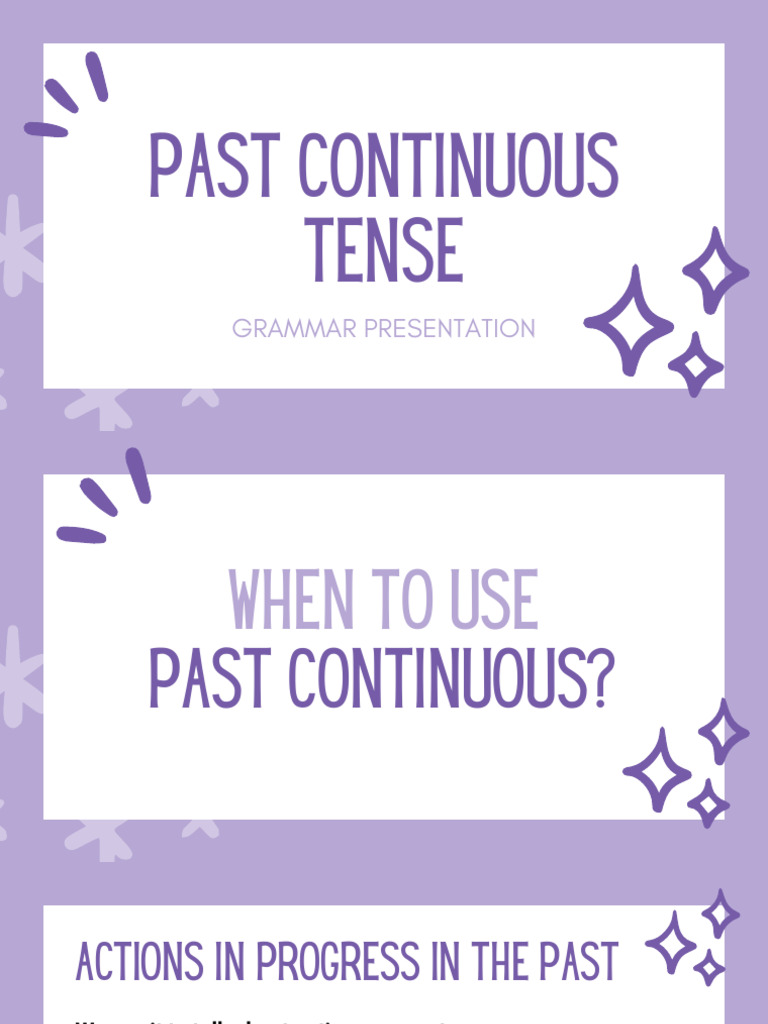 Past Continuous Tense Overview | PDF