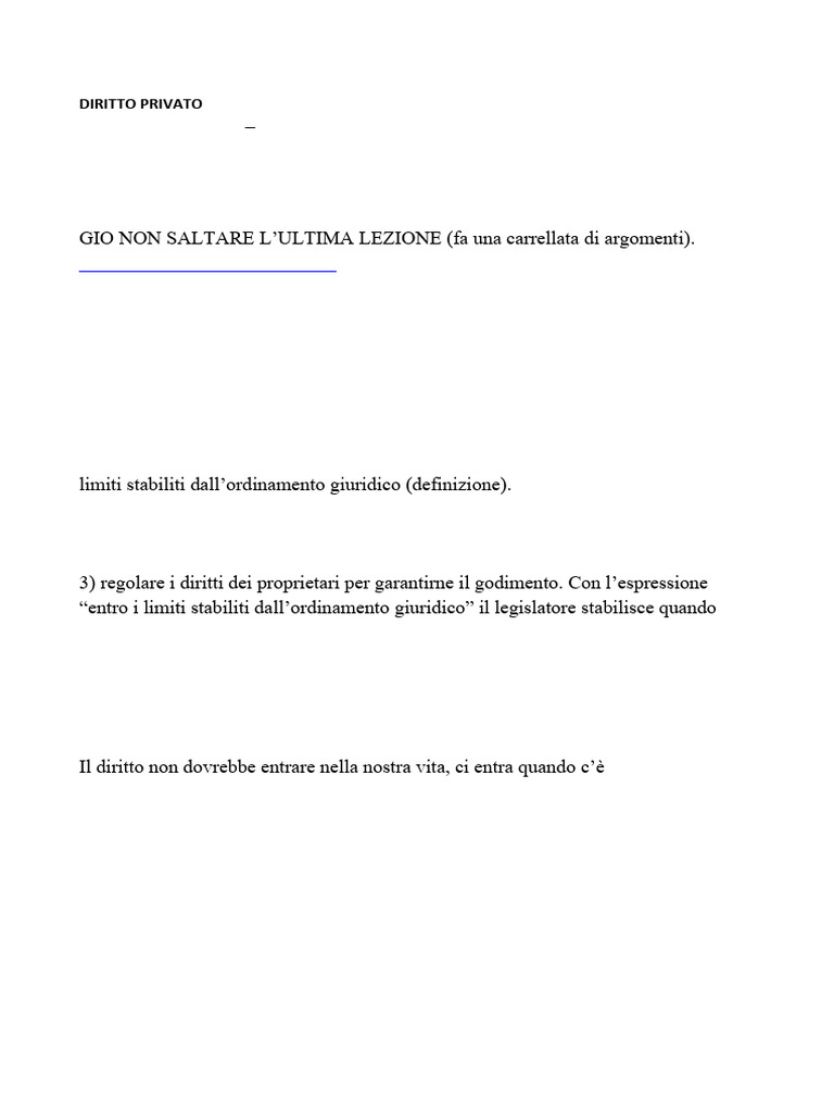 Diritto Privato | PDF
