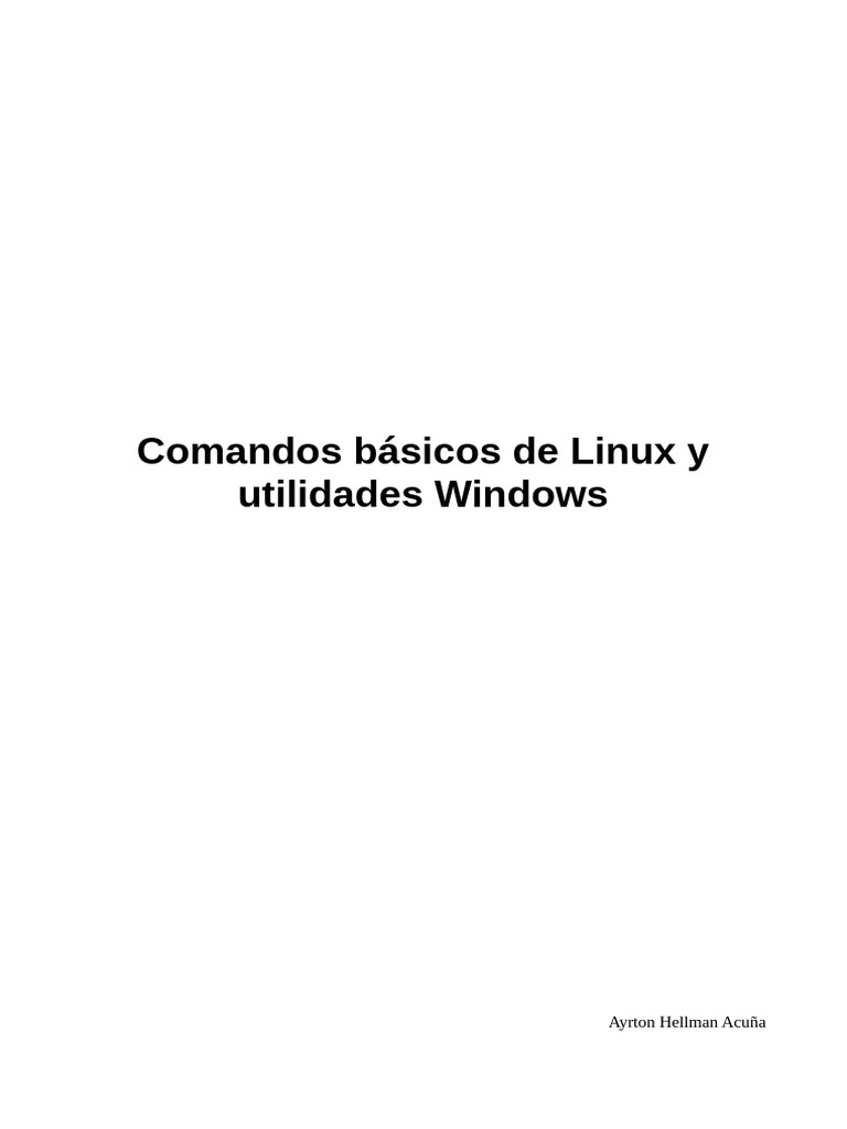Comandos Linux y utilidades Windows | PDF | Archivo de computadora ...