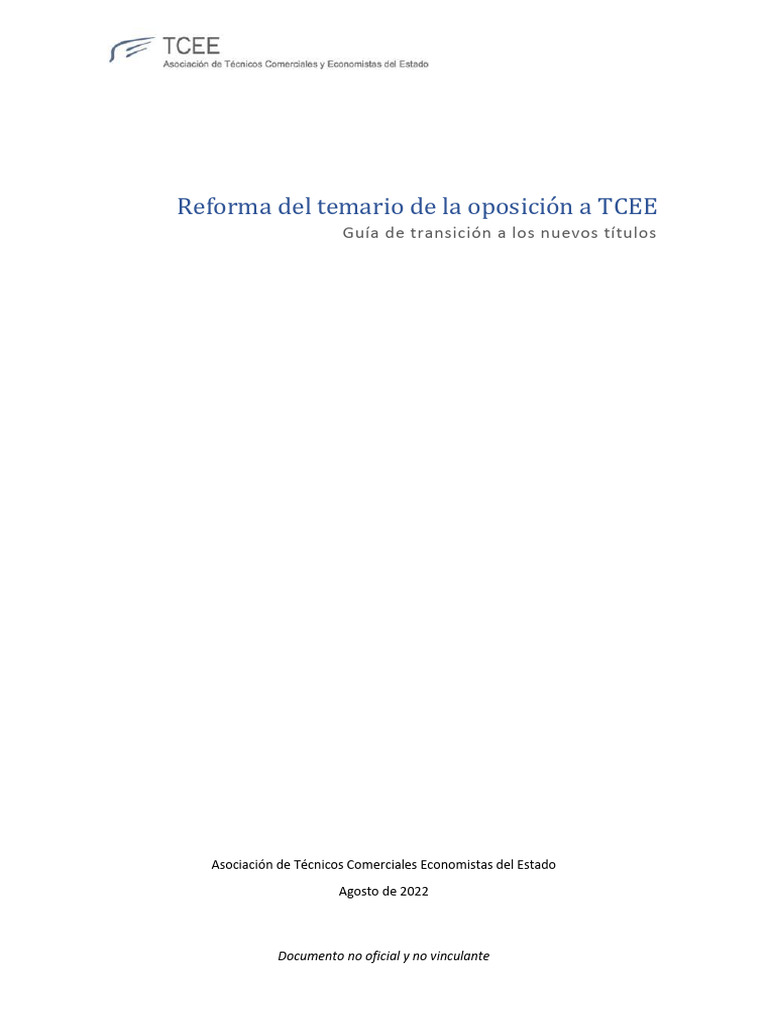 Reforma Del Temario TCEE. Fichas Cambios Titulos | PDF | Monopolio ...