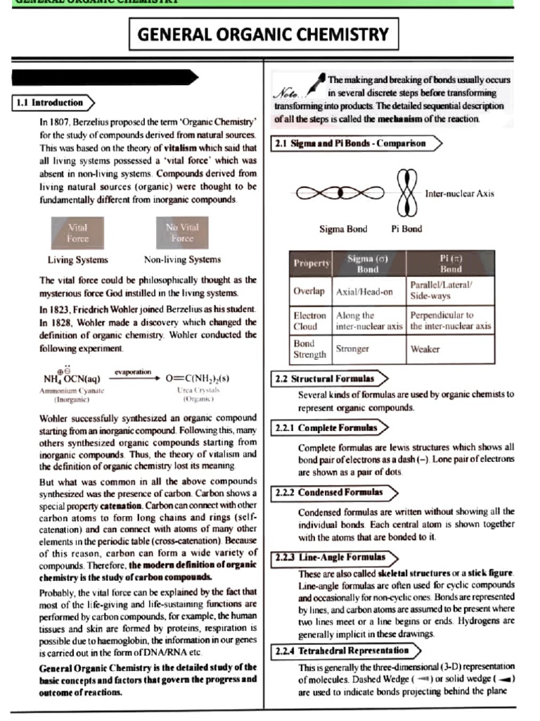 Introduction to Organic Chemistry Concepts | PDF | Chemical Bond ...