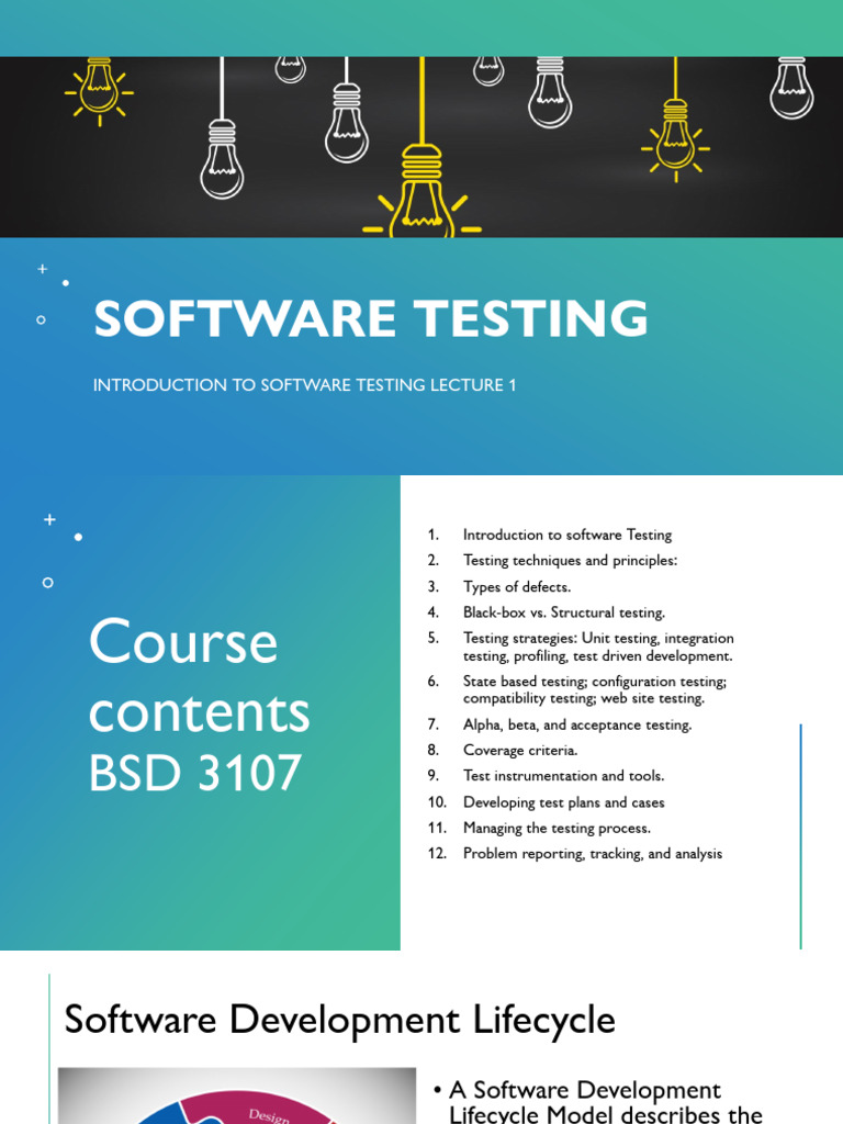 Introduction to Software Testing Basics | PDF | Software Testing ...