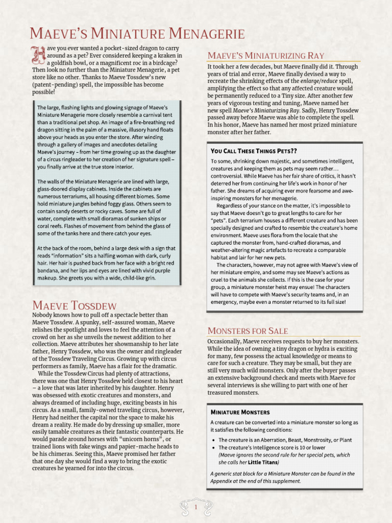 Miniature Menagerie v1 | PDF | License | Copyright