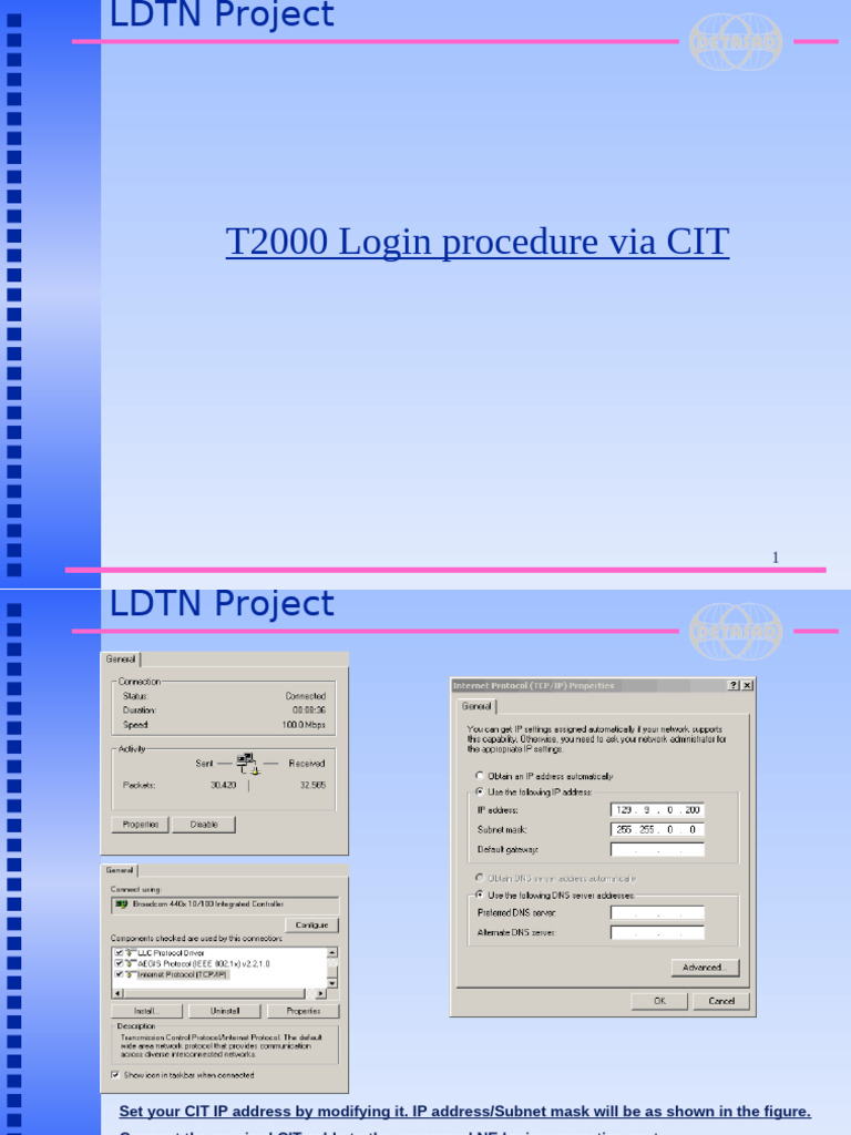 T2000 Login and Configuration Guide | PDF | Network Architecture | Software