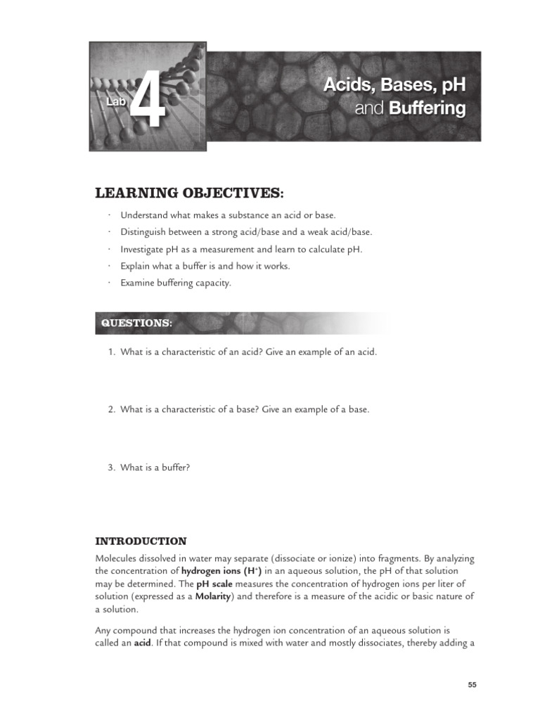 Lab 4 PDF for Printing | PDF | Ph | Acid